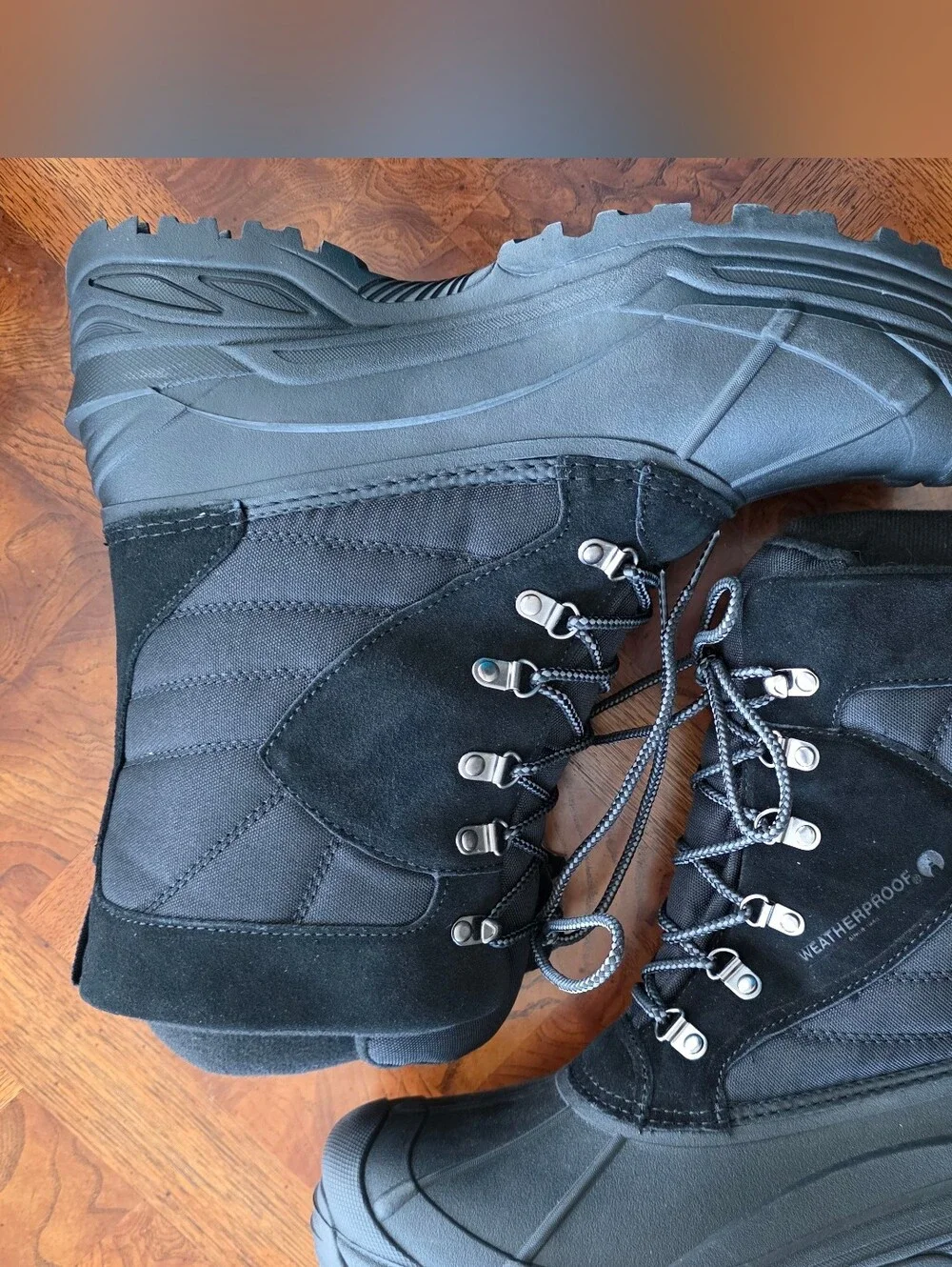 Weatherproof Men's Badger II Waterproof Flat Heel Winter Snow Boots Size 12 M